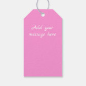 Mystery vraagteken raadsel puzzelroze cadeaulabel (Achterkant)