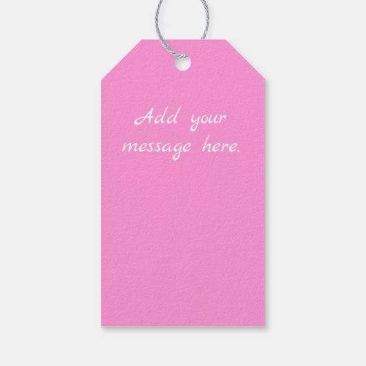 Mystery vraagteken raadsel puzzelroze cadeaulabel (Achterkant)