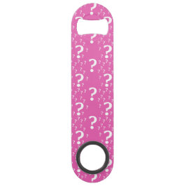 Mystery vraagteken raadsel puzzelroze speed flessenopener