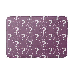 Mystery vraagteken raadsel puzzle mauve badmat