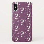 Mystery vraagteken raadsel puzzle mauve Case-Mate iPhone case (Achterkant)