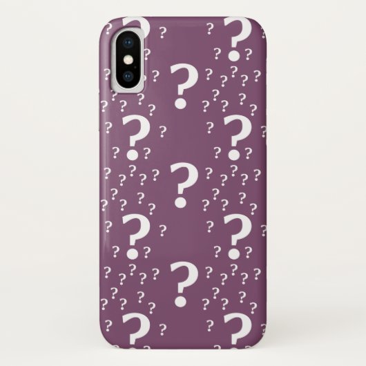 Mystery vraagteken raadsel puzzle mauve Case-Mate iPhone case (Achterkant)