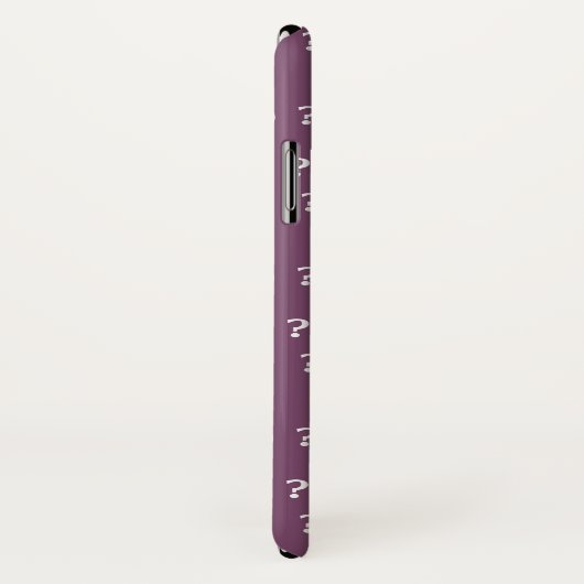 Mystery vraagteken raadsel puzzle mauve Case-Mate iPhone case (Achterkant / rechts)