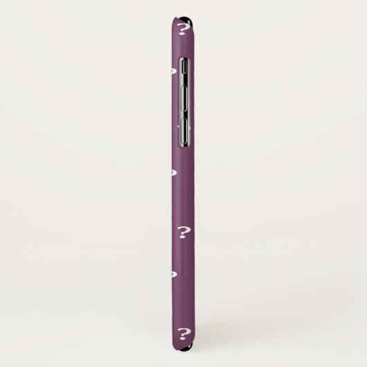 Mystery vraagteken raadsel puzzle mauve Case-Mate iPhone case (Achterkant/links)