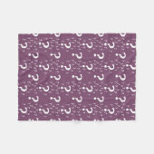 Mystery vraagteken raadsel puzzle mauve fleece deken (Voorkant (Horizontaal))