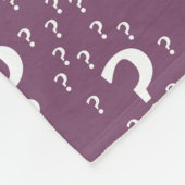 Mystery vraagteken raadsel puzzle mauve fleece deken (Hoek)