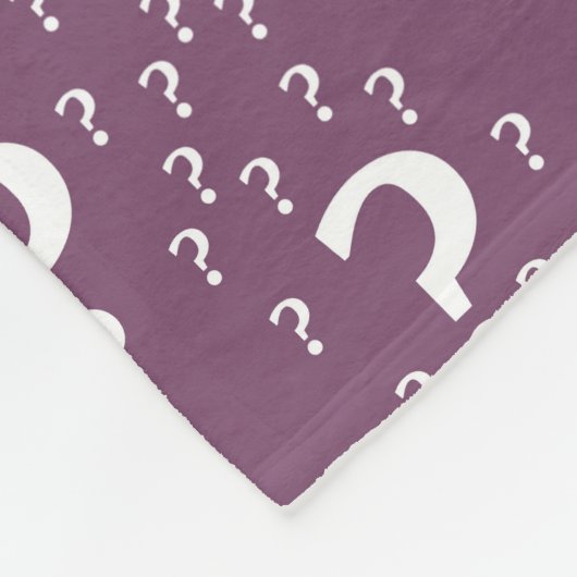 Mystery vraagteken raadsel puzzle mauve fleece deken (Hoek)
