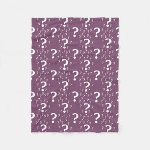 Mystery vraagteken raadsel puzzle mauve fleece deken