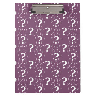 Mystery vraagteken raadsel puzzle mauve klembord
