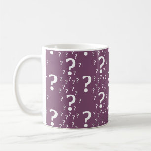 Mystery vraagteken raadsel puzzle mauve koffiemok