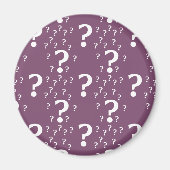 Mystery vraagteken raadsel puzzle mauve magneet (Voorkant)