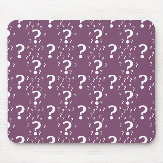 Mystery vraagteken raadsel puzzle mauve muismat (Voorkant)