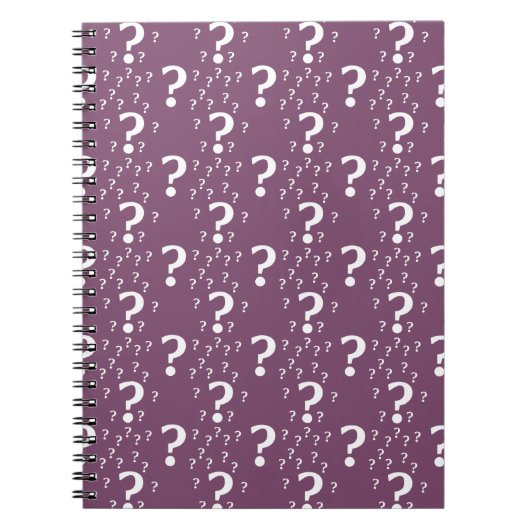 Mystery vraagteken raadsel puzzle mauve notitieboek (Voorkant)