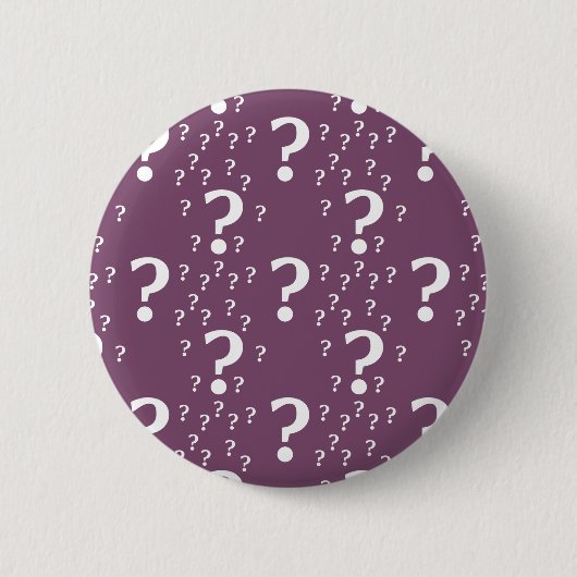 Mystery vraagteken raadsel puzzle mauve ronde button 5,7 cm (Voorkant)