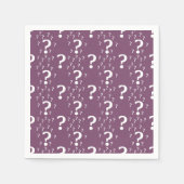 Mystery vraagteken raadsel puzzle mauve servet (Voorkant)