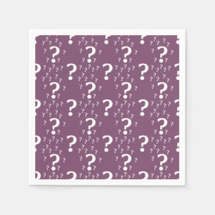 Mystery vraagteken raadsel puzzle mauve servet