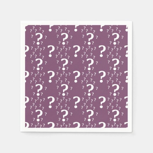 Mystery vraagteken raadsel puzzle mauve servet (Voorkant)
