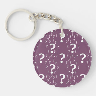 Mystery vraagteken raadsel puzzle mauve sleutelhanger