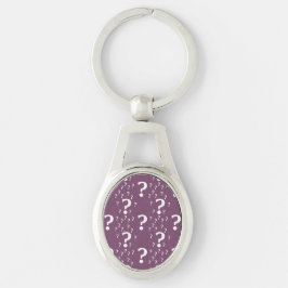 Mystery vraagteken raadsel puzzle mauve sleutelhanger