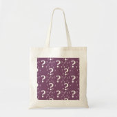 Mystery vraagteken raadsel puzzle mauve tote bag (Voorkant)