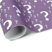 Mystery vraagteken raadsel puzzle paars cadeaupapier (Rol Hoek)
