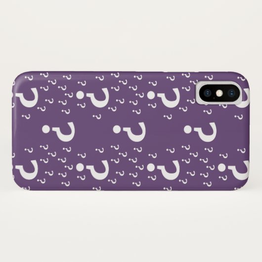 Mystery vraagteken raadsel puzzle paars Case-Mate iPhone case (Achterkant (horizontaal))