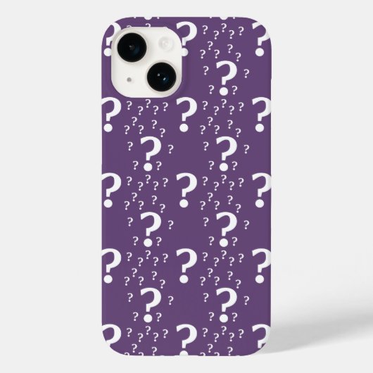 Mystery vraagteken raadsel puzzle paars Case-Mate iPhone case (Achterkant)