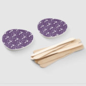 Mystery vraagteken raadsel puzzle paars handwaaier (Niet-gemonteerd)