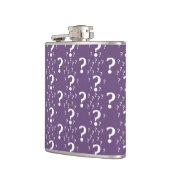 Mystery vraagteken raadsel puzzle paars heupfles (Links)