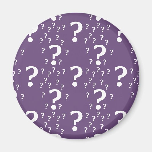 Mystery vraagteken raadsel puzzle paars magneet (Voorkant)