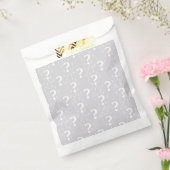 Mystery vraagteken raadsel raadsel lichtgrijs bedankzakje (Gezegeld)