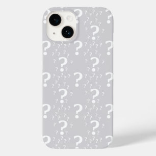 Mystery vraagteken raadsel raadsel lichtgrijs Case-Mate iPhone 14 hoesje