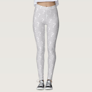 Mystery vraagteken raadsel raadsel lichtgrijs leggings