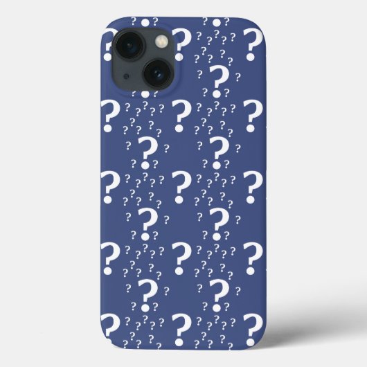 Mystery vraagteken rond puzzelblauw Hoesje-Mate Case-Mate iPhone Case (Achterkant)