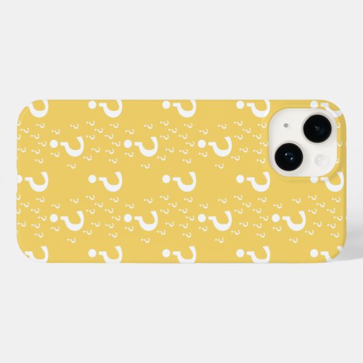 Mystery vraagteken rond puzzelgeel Case-Mate iPhone case (Achterkant (horizontaal))