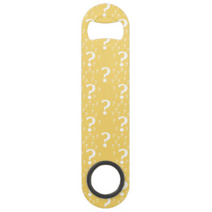 Mystery vraagteken rond puzzelgeel speed flessenopener