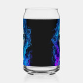 Mystery Woman Emerging from Blue & Purple Flames Blikvorm Glas (Rechts)