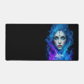 Mystery Woman Emerging from Blue & Purple Flames Bureaumat (Voorkant)