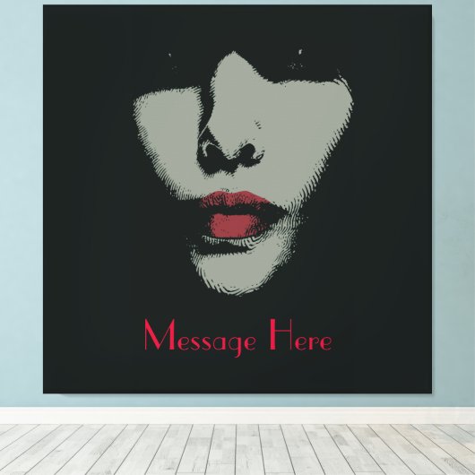 Mystery Woman Wrapped Canvas (Insitu (Houten vloer))