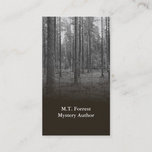 Mystery Writers Authors Visitekaartjes Black Trees (Voorkant)