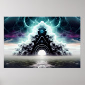 Mystic Ancient Eerie Ghost World Cloudy Poster (Voorkant)