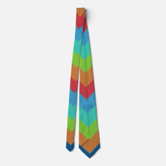 Mystic Arrow Striped Pattern Stropdas (Achterkant)