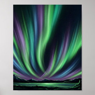 Mystic Aurora Borealis - Noorderlicht kunst Poster