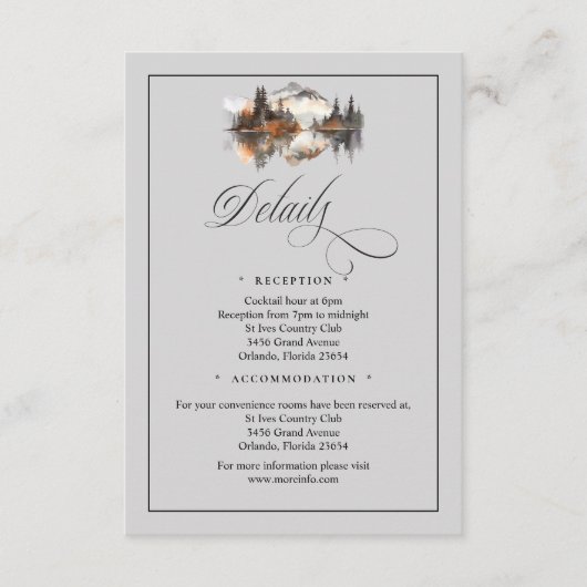 Mystic Autumn QR Code Enclosure Card Informatiekaartje (Voorkant)