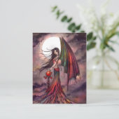 Mystic Autumn Vampire Halloween Fairy Fantasy Art Briefkaart (Staand voorkant)