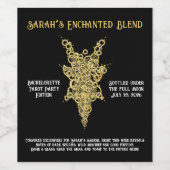 Mystic Bachelorette Tarot Party Wijn Etiket (Enkel label)