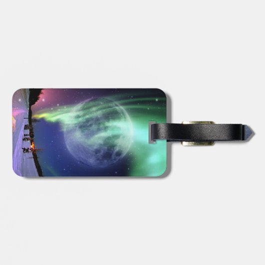 Mystic Beaubright big full blue moon Bagagelabel (Achterkant horizontaal)