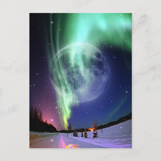 Mystic Beaubright big full blue moon Briefkaart (Voorkant)