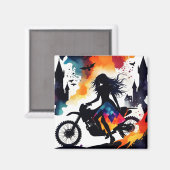 Mystic Biker's Journey Magneet (Voorkant / Achterkant)