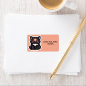 Mystic Black Cat Return Address Label  (Insitu)